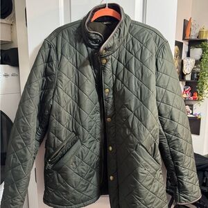 Barbour Men's Quilted Jacket in Olive Green